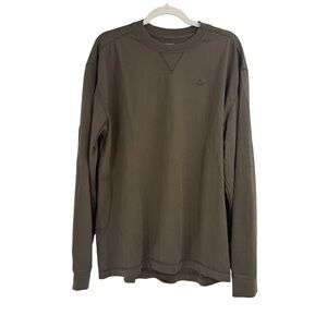 Wolverine Men’s Olive Green Long Sleeve 100% Cotton Crewneck Shirt Size M